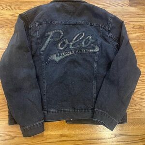 Vintage Polo Ralph Lauren Black Denim Jacket